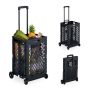 Pirkinių vežimėlis Relaxdays, 40 l, Juoda, 99 × 43,5 × 38 cm