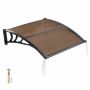 Polycarbonate door canopy VEVOR CZPC40X40B-C, Brown, 965 × 1017 × 275 mm