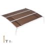 Polycarbonate door canopy VEVOR TH40X48B-C, Brown, 120 × 100 × 14 cm