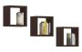 Set of 3 shelves NORE K 25x25cm., dark gray
