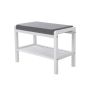 Soft shoe bench 60 x 43 x 32 cm., white/gray