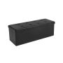 Upholstered bench with storage space 110 cm, black
