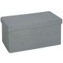 Hallway bench, 84 l storage box, Dark grey, 76 × 38 × 38 cm