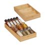 Prieskonių laikiklių rinkinys Relaxdays 10046355.0, 2 vnt., po 3 skyrius, 20 × 5 × 38 cm