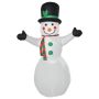 Inflatable Christmas decoration - snowman, with LED lighting, White, 130 × 72 × 193 cm
