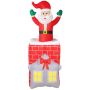 Inflatable Santa Claus decoration, With LED lighting, Multicolored, 80 × 90 × 210 cm