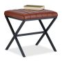 Pufas Relaxdays 10049957.0, Juoda/ruda, 47 × 46 × 42 cm