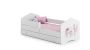 Children's bed Fala with drawer, mattress and barrier protection 164 cm x 85 cm x 63 cm, princess with unicorn