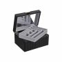 Jewelry box with mirror, black