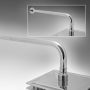 Wall-mounted shower handle 38 cm., silver color