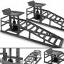 Ramps with hydraulic lift, 2x2000 kg.