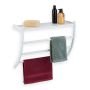 Rankšluosčių kabykla Relaxdays 10043545.0, 3 strypai, Balta, 56,5 × 44 × 23 cm