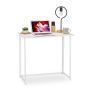 Rašomasis stalas Relaxdays 10026030_954, Sulankstomas, Baltas, 80 × 74,5 × 45 cm