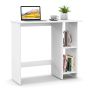 Rašomasis stalas, su reguliuojama lentyna, Balta