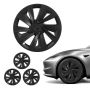 Wheel covers VEVOR TMY2025-R19-10, 4 pcs, Black, Ø525 × 63 mm