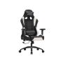 Faux leather gaming chair, black/white