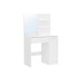 Vanity table with shelves and drawer, white