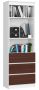 Shelf NORE CLP R60, white/dark brown