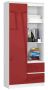 Shelf NORE CLP R80, white/red