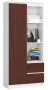 Shelf NORE CLP R80, white/dark brown