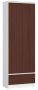 Shelf-cabinet NORE CLP R60, white/dark brown