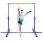 Reguliuojamas gimnastikos strypas vaikams 85-145 cm, violetinis