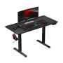 Height-adjustable desk Huzaro Hero 8.2, Black, 124 × 16 × 34 cm