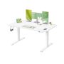 Reguliuojamo aukščio stalas VASAGLE LSD144KD02, elektrinis, su USB-C, Balta, 140 × 72–120 × 80 cm