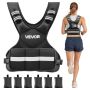 Регулируемый утяжелённый жилет VEVOR JS-VEST006-3, 6 грузовых пакетов, 410 × 400 × 70 мм