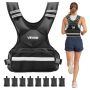 Регулируемый утяжелённый жилет VEVOR JS-VEST006-4, 8 грузовых пакетов, 555 × 550 × 80 мм