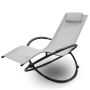 Garden lounger, light gray