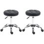 Set of 2 office chairs Homcom 48.5x63cm., black/silver