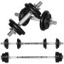 Set of 2 dumbbells Homcom, black/silver