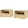 Set of 2 bedside tables Homcom 45x35x27.5cm., light brown