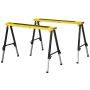 Set of 2 saw stands Durhand 100x60x90cm., yellow/black