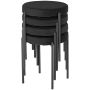 Set of 4 dining chairs Homcom 41.5x41.5x46cm., black