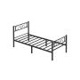 Bed frame 208x91.8x86.4cm., black