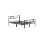 Bed frame 208x141.8x86.4cm., black