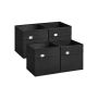 Set of 4 boxes 33x33x33cm., black