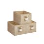 Set of 3 boxes 40x30x24cm., beige