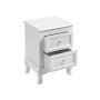 Set of 2 bedside tables, white