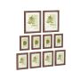 Picture frame set, 10 pcs, brown