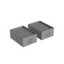 Set of 2 clothes storage organizers 42x30x17cm., gray