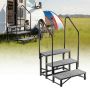 RV steps VEVOR HXTJSFT-3, 3 steps, 2 handrails, 74 × 78 × 131 cm