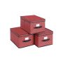 Set of boxes, 3 pcs, red