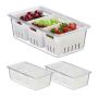 Šaldytuvo organizatorius Relaxdays 10047920.0, 3 vnt, 32 × 10 × 17,5 cm