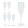 Šampano taurės Relaxdays 10044221.0, 6 vnt, Ø 5,5 × 19,5 cm