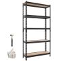 Стеллаж для хранения VEVOR SFS3612RA, 5 регулируемых уровней, 92,3 × 181,3 × 30,9 см