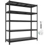Storage shelves VEVOR SS5920HA, 5 shelves, 151.1 × 181.3 × 52.2 cm