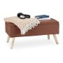 Sandėliukas-suoliukas Relaxdays, 40 l talpa, Rudas, 79,5 × 39,5 × 39,5 cm